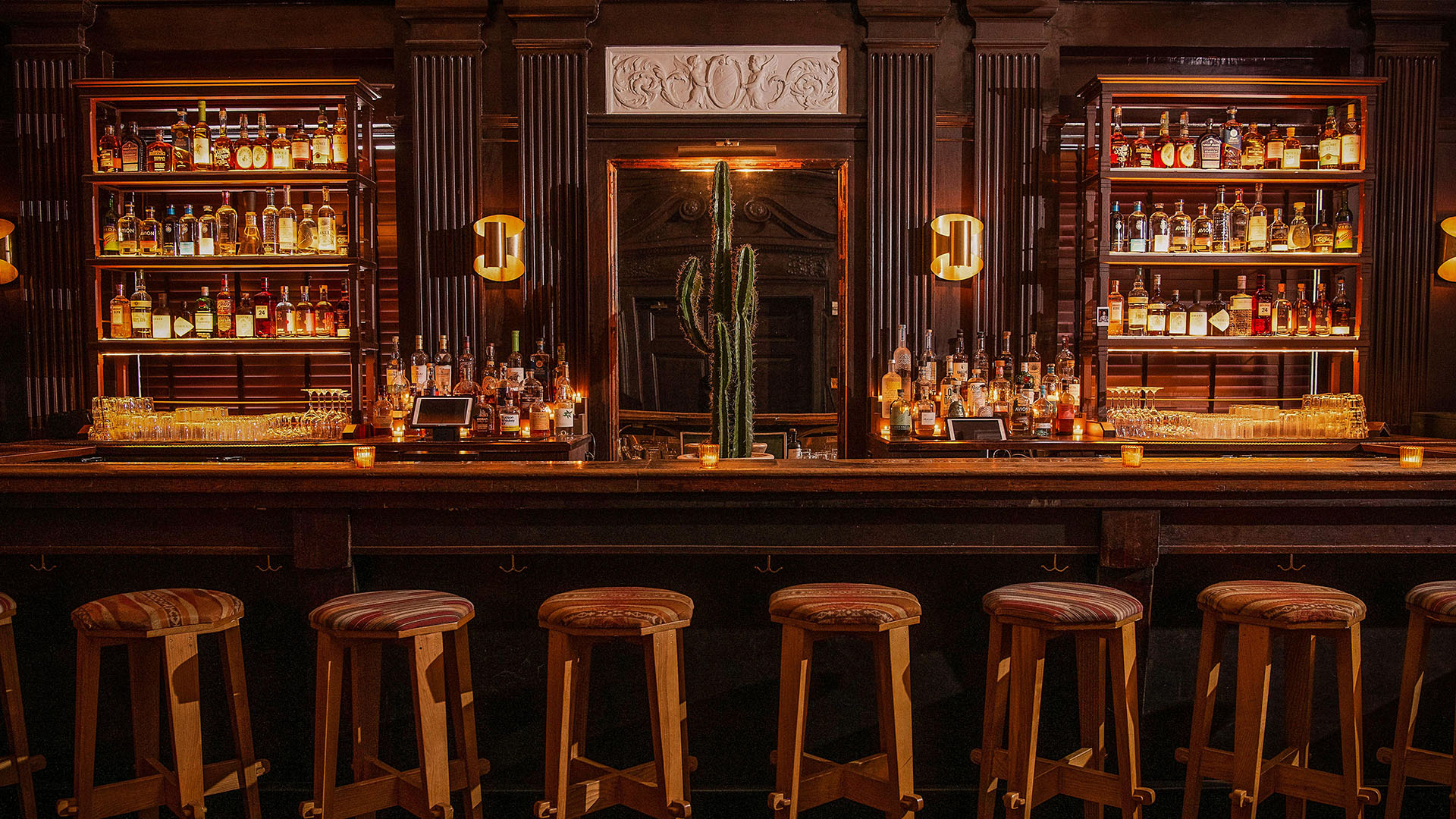 Bar counter at Bar calico at Hotel Freehand New York