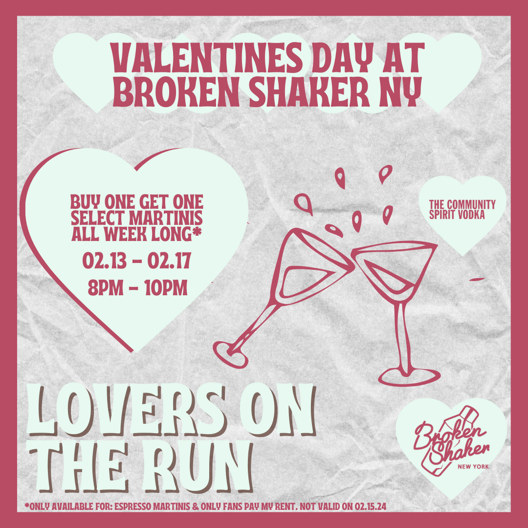 Valentines day Drink Specials