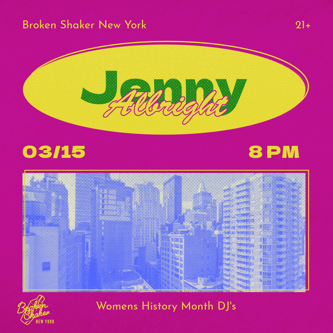 Women's history month Flyer with DJ Jenny Albright